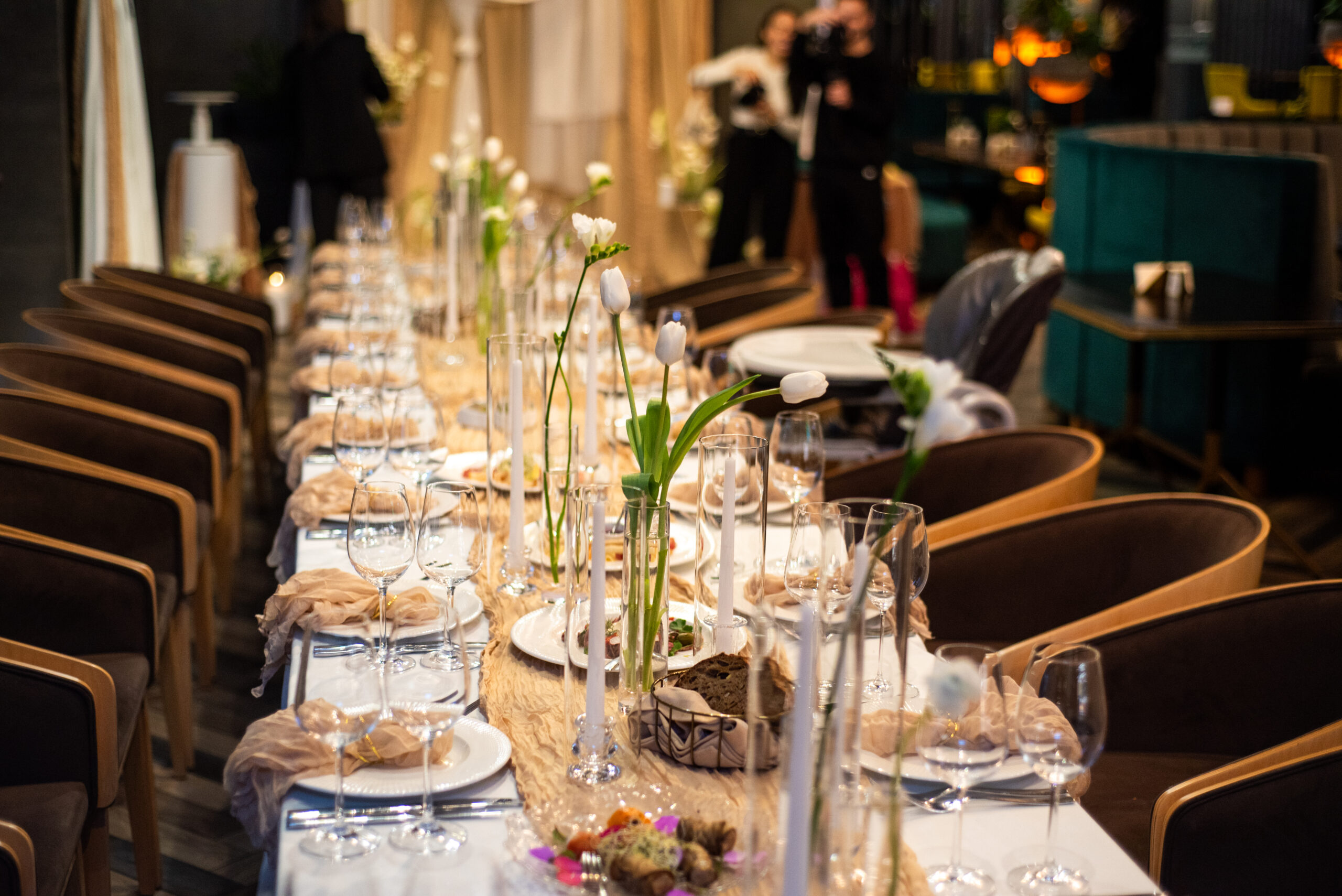 Dekorierter Banketttisch